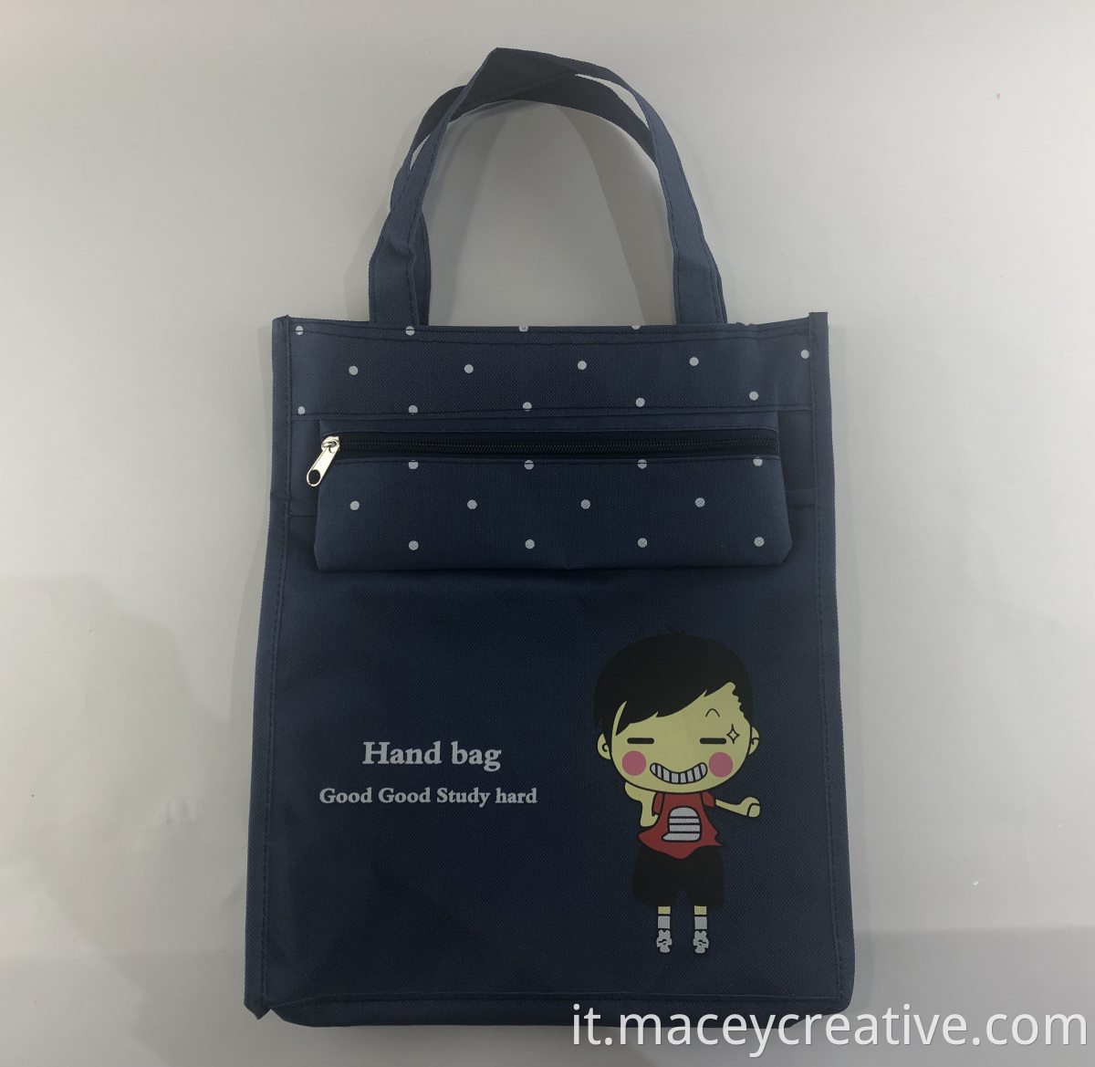 Multifunctional Carrying Portable Bag Boys And Girls Handbag With Pen Bag And Two Side Net3